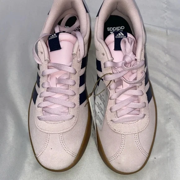 Adidas Court 3.0 Pink and Blue Women's Athletic Shoes - Picture 6 of 9